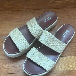 MIA Women's Beige Braided Sandals